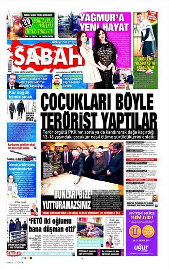 9 Ocak 2016 Gazete manşetleri