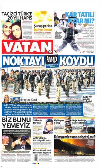 9 Ocak 2016 Gazete manşetleri