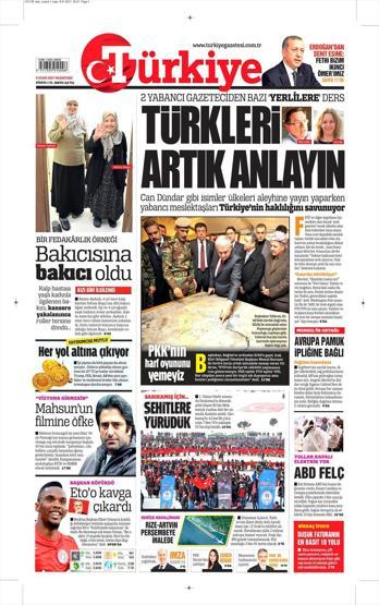 9 Ocak 2016 Gazete manşetleri