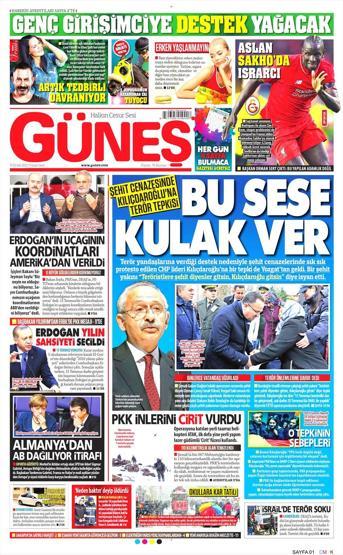 9 Ocak 2016 Gazete manşetleri