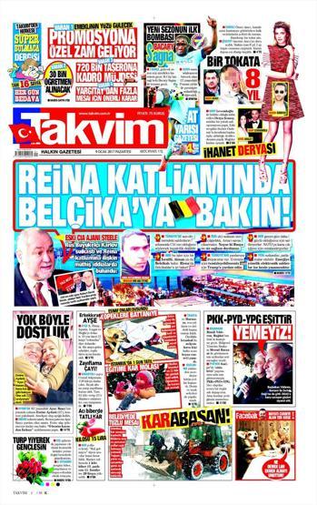 9 Ocak 2016 Gazete manşetleri