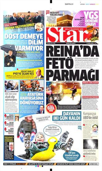 10 Ocak 2017 Gazete manşetleri