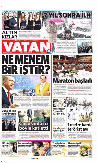 10 Ocak 2017 Gazete manşetleri