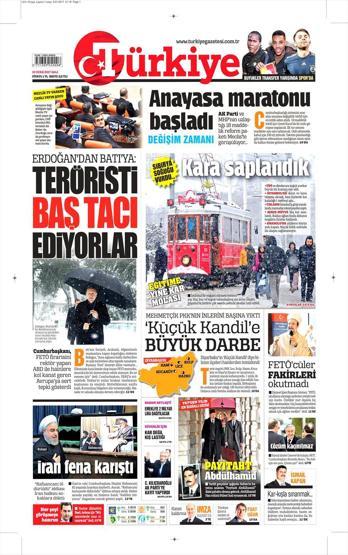 10 Ocak 2017 Gazete manşetleri