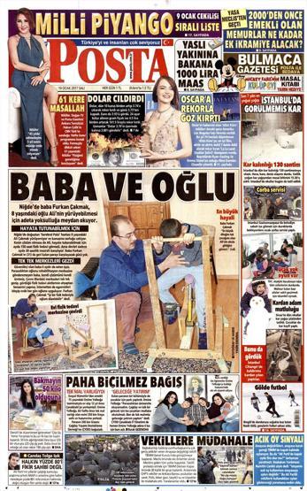 10 Ocak 2017 Gazete manşetleri