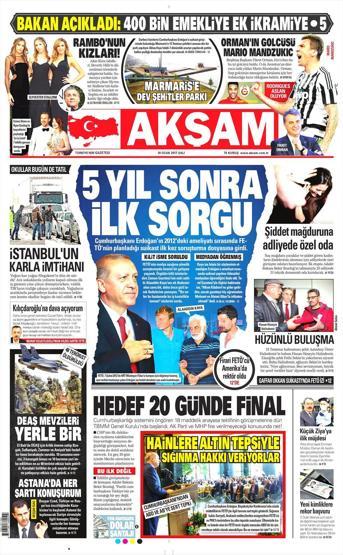 10 Ocak 2017 Gazete manşetleri
