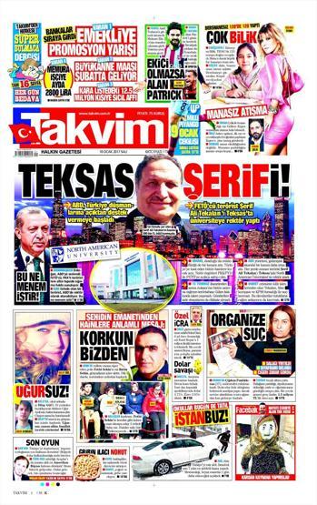 10 Ocak 2017 Gazete manşetleri