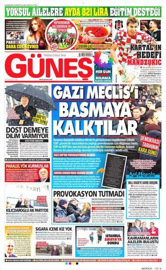 10 Ocak 2017 Gazete manşetleri