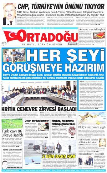 10 Ocak 2017 Gazete manşetleri