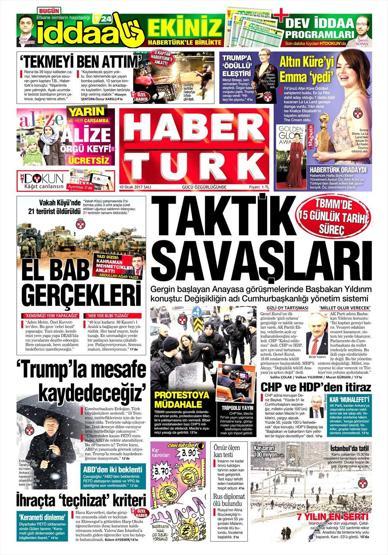 10 Ocak 2017 Gazete manşetleri