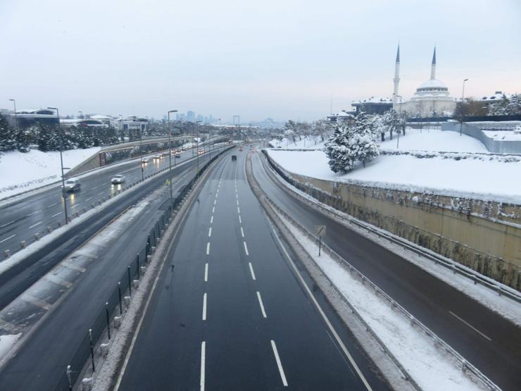 İstanbulda yollar bomboş