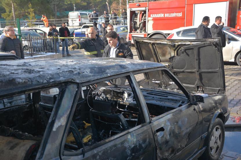 Hastane bahçesinde korku dolu anlar