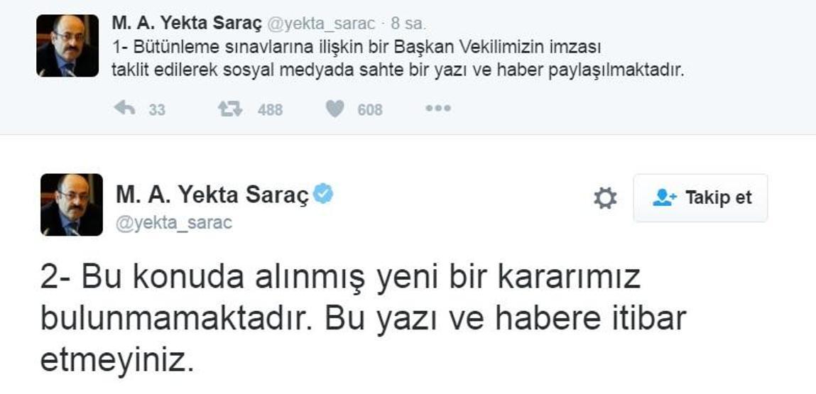 Bütünleme sınavları kalktı mı Beklenen açıklama geldi