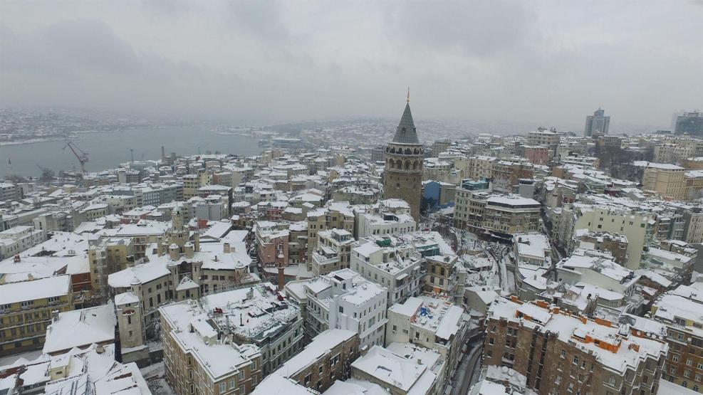 İşte hava fotoğraflarıyla karlar altındaki İstanbul
