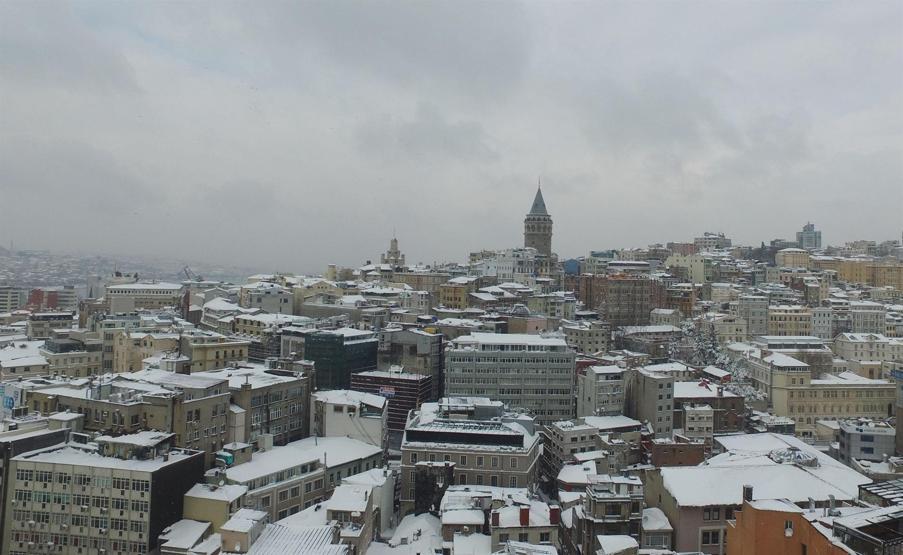İşte hava fotoğraflarıyla karlar altındaki İstanbul