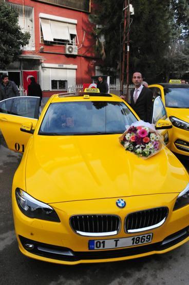 240 bin liralık BMWyi taksi yaptı