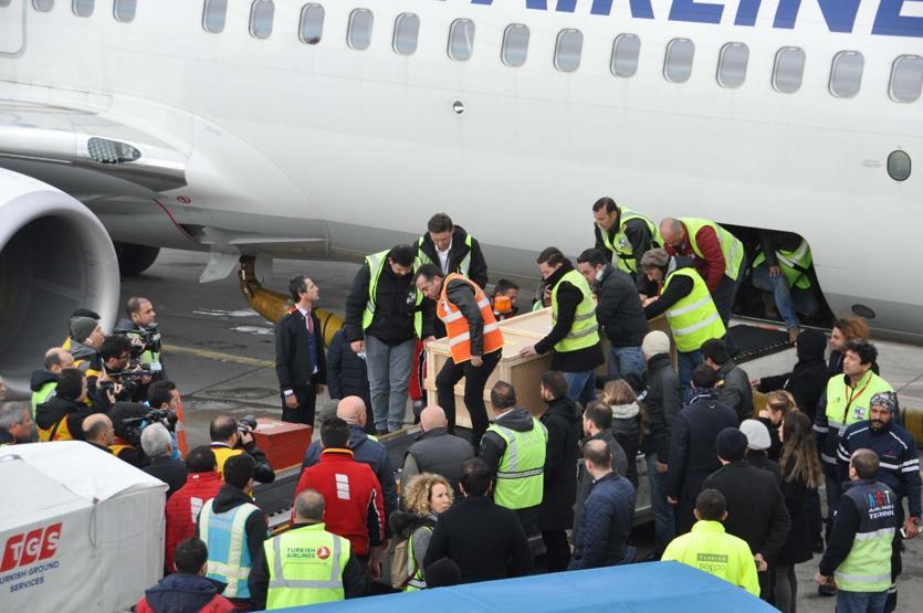 ACT pilotlarının cenazeleri getirildi