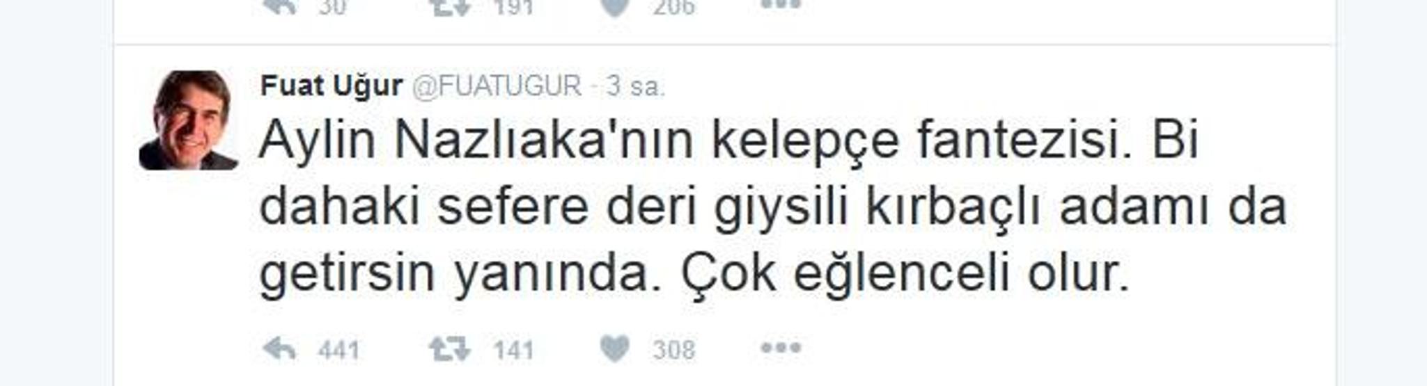 Gazeteci Fuat Uğurdan Aylin Nazlıaka için tepki çeken paylaşım