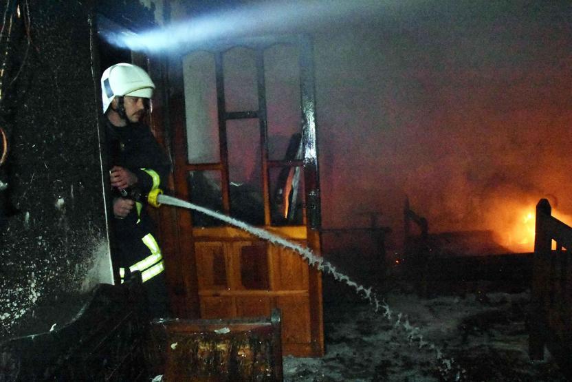 Bodrumda lüks villada yangın