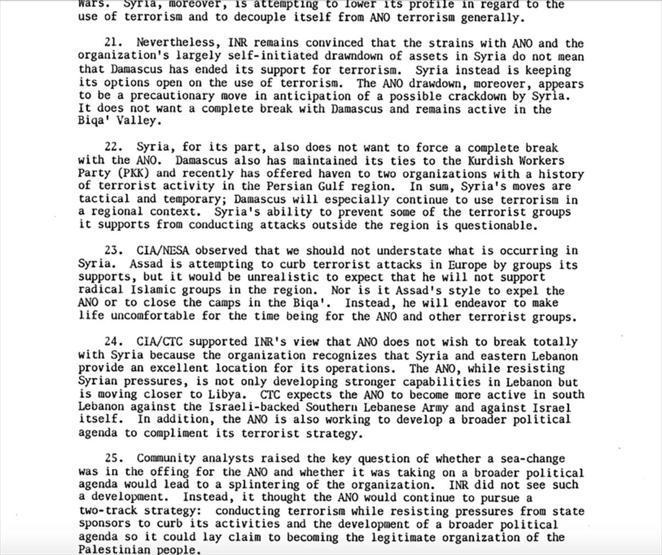 CIA belgelerinde Suriye ve Yunanistanın terör bağlantıları