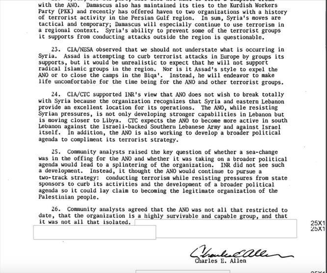 CIA belgelerinde Suriye ve Yunanistanın terör bağlantıları