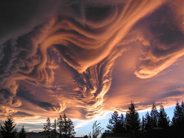 Tablo değil, gerçek bir gökyüzü: Asperatus Bulutları
