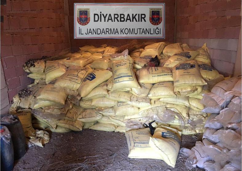 2016 yılında Diyarbakırda ele geçirilen silahlar