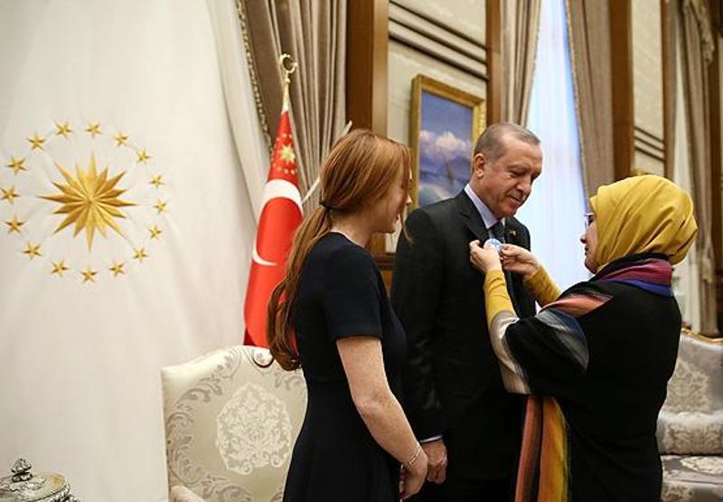 Cumhurbaşkanı Erdoğan, Lindsay Lohanı kabul etti