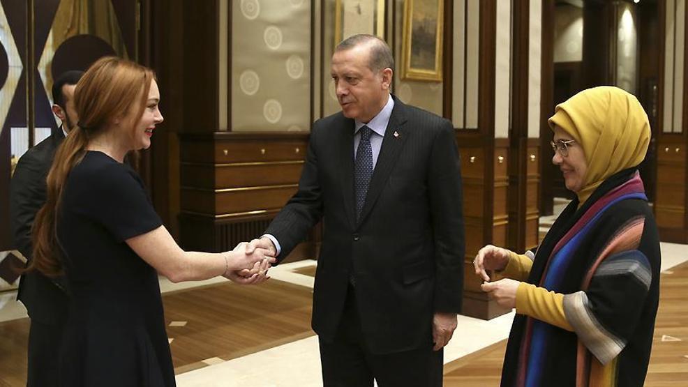 Cumhurbaşkanı Erdoğan, Lindsay Lohanı kabul etti
