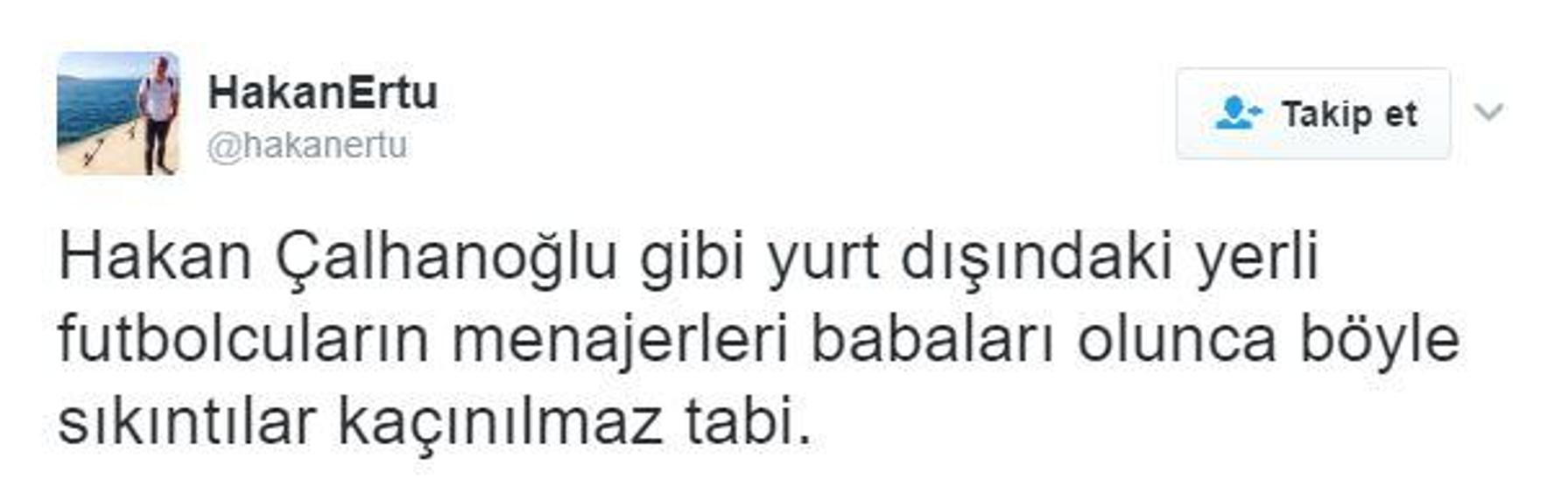 Hakan Çalhanoğlunun ceza almasına verilen tepkiler