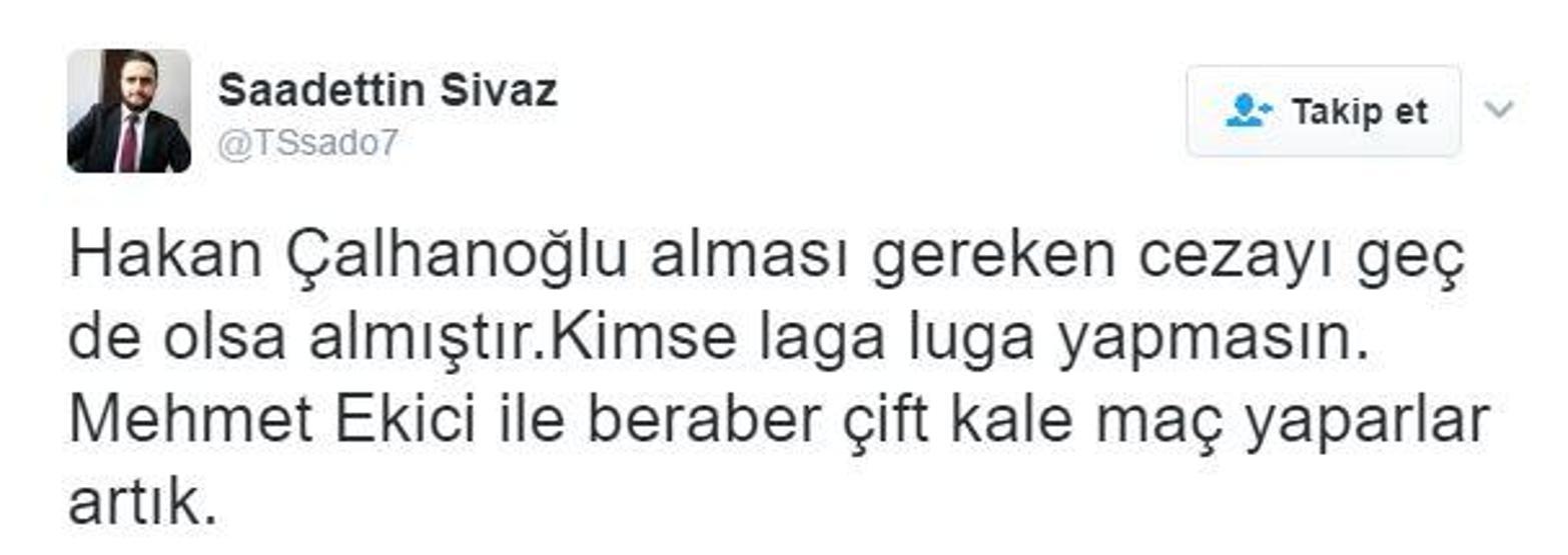 Hakan Çalhanoğlunun ceza almasına verilen tepkiler