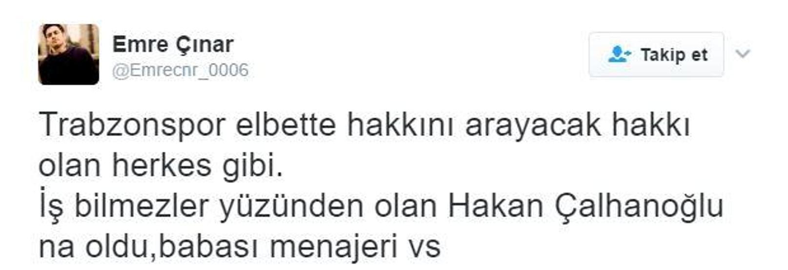 Hakan Çalhanoğlunun ceza almasına verilen tepkiler