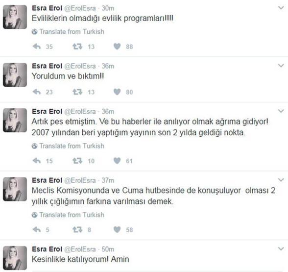 Esra Erol: Yoruldum ve bıktım