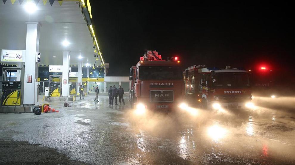 Başkentte korkutan tanker yangını
