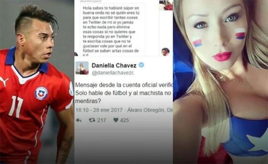 Eduardo Vargas ile Daniella Chavez kavga etti