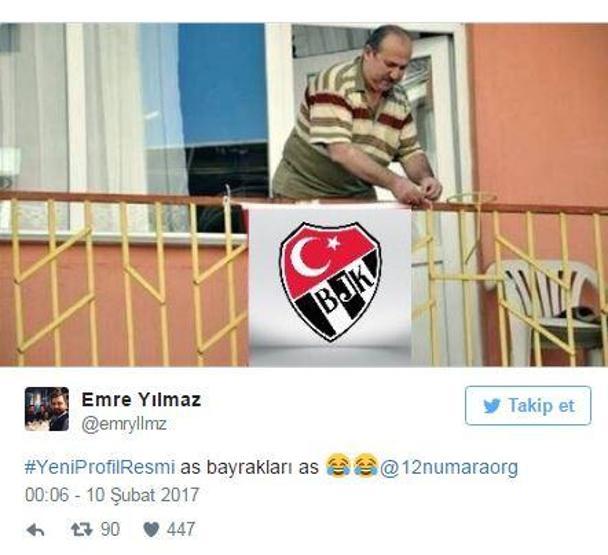 Fenerbahçe taraftarının hazırladığı Beşiktaş logosu beğenildi