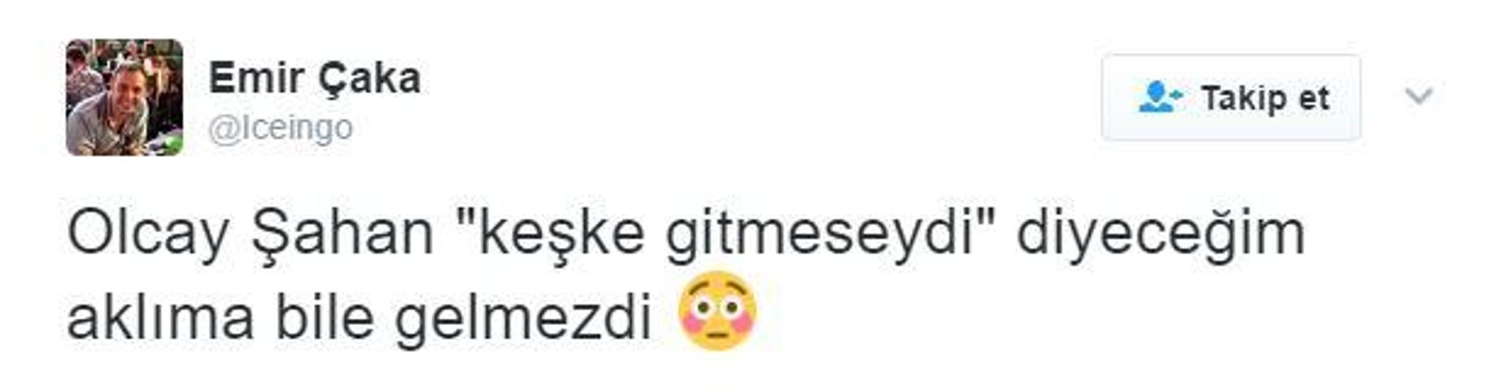 Olcay Şahan Twitterı salladı