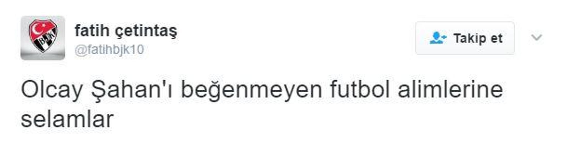 Olcay Şahan Twitterı salladı