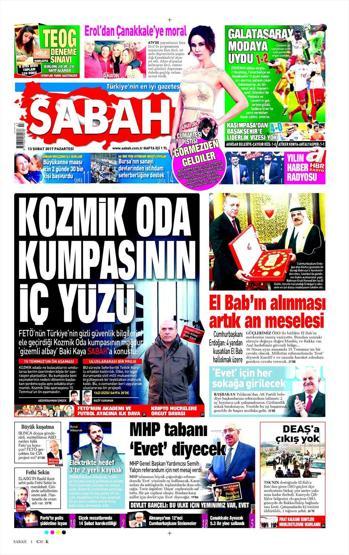 13 Şubat 2017 - Gazete manşetleri