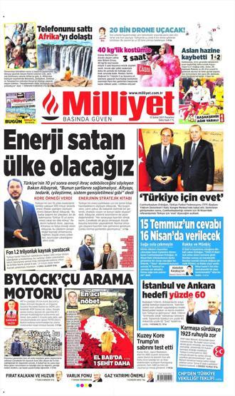 13 Şubat 2017 - Gazete manşetleri