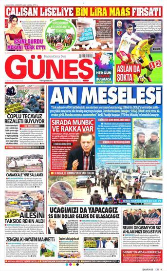 13 Şubat 2017 - Gazete manşetleri