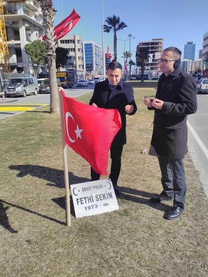 Fethi Sekinin şehit düştüğü yere mezar taşı konuldu
