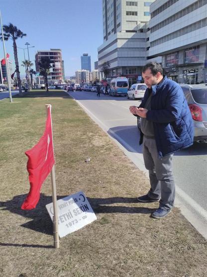 Fethi Sekinin şehit düştüğü yere mezar taşı konuldu
