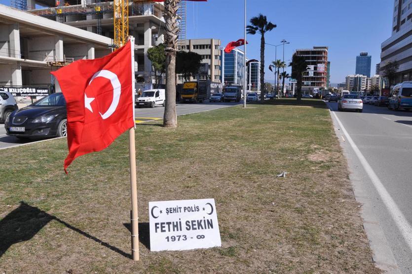 Fethi Sekinin şehit düştüğü yere mezar taşı konuldu