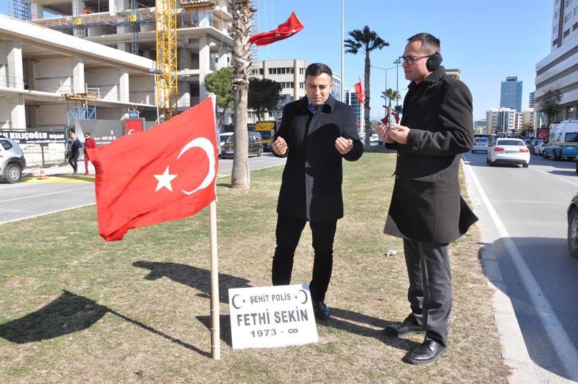 Fethi Sekinin şehit düştüğü yere mezar taşı konuldu