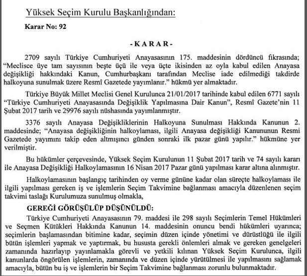 Son dakika Yüksek Seçim Kurulu seçim takvimini açıkladı