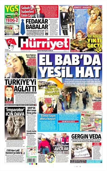 14 Şubat 2017 - Gazete manşetleri