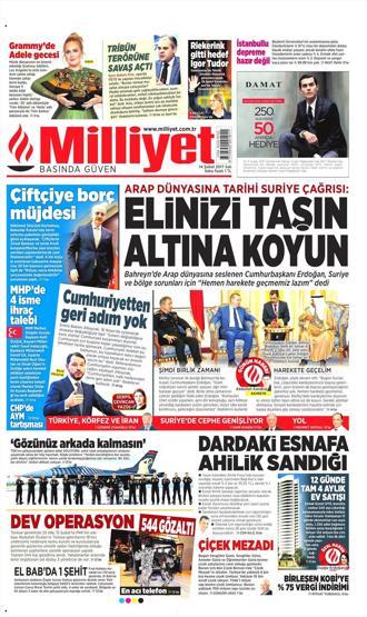 14 Şubat 2017 - Gazete manşetleri