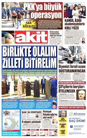 14 Şubat 2017 - Gazete manşetleri