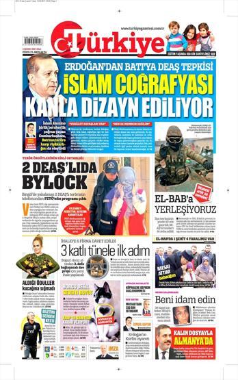 14 Şubat 2017 - Gazete manşetleri